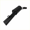 Black matte finished redback rear muffler for holden commodore 57l v8 vt showing dual inlet pipes back side