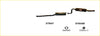 Black metal exhaust system with polished center and curved pipes showing red logo on end cap for ford falcon 2008
