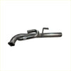 Shiny metallic exhaust manifold with curved pipe and mounting bracket for redback sports system holden commodore
