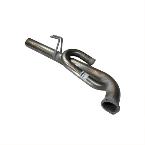 Silver metallic stainless steel 3 inch j pipe muffler delete left exhaust manifold with bracket for holden commodore