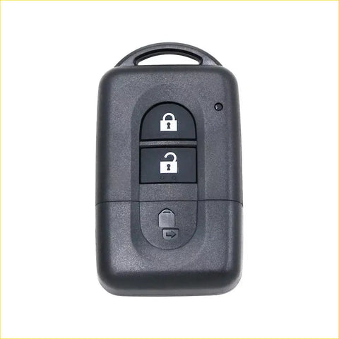 Black plastic remote car key shell with three buttons for lock unlock and trunk release fit nissan pathfinder qashqai dualis
