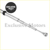 Replacement amfm power antenna mast for toyota land cruiser silver telescopic with black rubber grip and chrome end cap