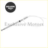 Replacement amfm power antenna mast for toyota land cruiser with silver telescopic metal, black rubber band, and white plastic tie