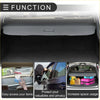 Gray fabric trunk liner with handle for easy access and privacy protection in retractable cargo cover for toyota highlander