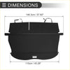 Black fabric trunk liner with reinforced plastic edges and handles for toyota highlander retractable cargo cover gloss black
