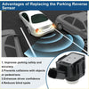 Black plastic reverse backup parking sensor with white base and molded connector for Toyota Prius 2016-2018 back side