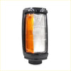 Black rectangular rhs corner light for mitsubishi triton l200 colt dodge ram 50 with split amber and clear lens