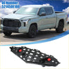 Right bumper bracket retainer for toyota highlander 2014-2019 black plastic grille insert with red fasteners and honeycomb pattern