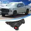Black plastic right bumper bracket retainer spacer with red fastener and molded details for toyota tundra 2014-2021