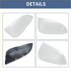 Right driver side mirror cover cap in white and black plastic for toyota 4runner 2013-2023 shown from back side