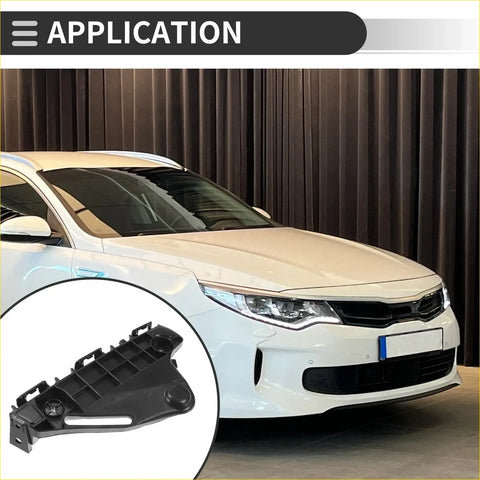 Black plastic front bumper sensor mount for kia optima shown as right front bumper retainer bracket for toyota hilux revo