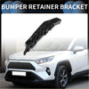 Black plastic right front bumper retainer bracket for toyota rav4 2006-2012 with a textured geometric pattern