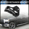 Right front bumper support bracket for Toyota Tundra made of black plastic with multiple cutouts and mounting holes