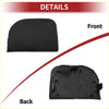 Black plastic right front car tow hook cover for toyota avensis 2008-2011 showing front and back with tabs