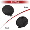 Right front tow hook cover for toyota highlander 2008-2010 black plastic with molded tabs back side view
