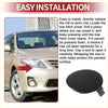 Black circular right front tow hook cover for Toyota Highlander 2008-2010 with small installation tab