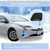 Right front black plastic tow hook cover for toyota prius v 2014-2017 shown from the back side