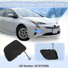 Black plastic right front tow hook cover for toyota prius v 2014-2017 showing back side of the part