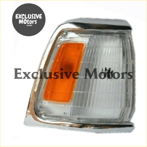Right hand corner light for toyota hilux 2wd chrome rectangular side marker with clear lens and orange reflector