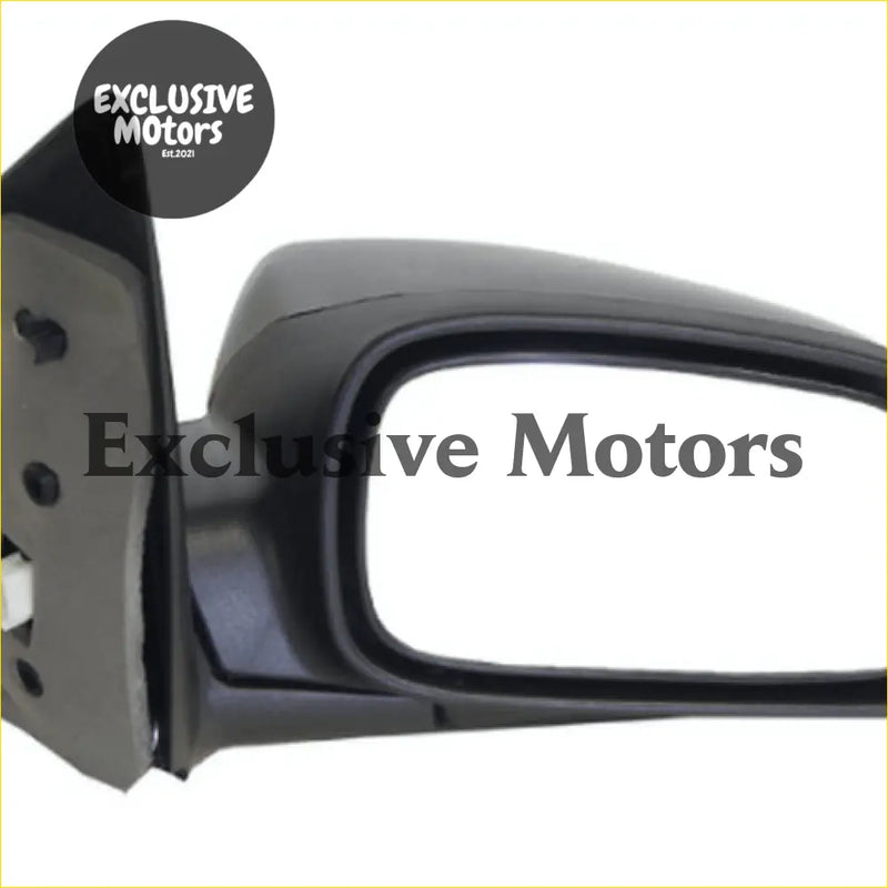 Right-hand door mirror for ford falcon 1998-2008 black plastic with sleek curved housing and clear reflective glass