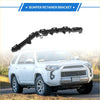 Right rear black plastic bumper retainer bracket for toyota rav4 2019-2022 with molded tabs and mounting holes