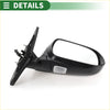 Right side door mirror for toyota highlander 2008-2013 gloss black plastic with rectangular mirror and integrated turn signal