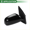 Black glossy plastic right side door mirror for toyota rav4 manual folding 2009-2012 with sleek modern design