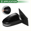 Right side door mirror replacement for toyota rav4 2019-2023 black glossy plastic with integrated turn signal light