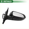 Black plastic right side door mirror replacement for Toyota RAV4 2019-2023 with reflective glass panel