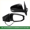 Right side door mirror replacement for toyota rav4 2019-2023 black plastic with glossy finish and turn signal light