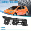 Right side front black plastic bumper bracket for toyota prius 2010-2015 with molded slots and circular holes