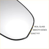 Right side heated mirror glass with backing plate for toyota tacoma 4runner black frame real glass smooth edges
