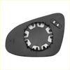 Black plastic right side heated mirror housing with circular frame and turn signal for toyota c-hr 2016-2023