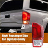 Red and clear plastic right side led tail light assembly for white 2016-2019 toyota tacoma pickup truck