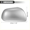 Right side mirror cover cap for toyota highlander 2009-2014 in silver abs with glossy smooth curved design