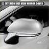Right side mirror cover cap for toyota highlander 2009-2014 with sleek silver abs finish and integrated led light strip