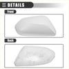 Right side mirror cover cap for toyota prius 2016-2019 made of white abs plastic with glossy smooth finish and molded contours