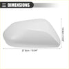Right side mirror cover cap for toyota prius 2016-2019 in glossy white abs plastic shown from back side