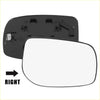 Black plastic right side mirror glass with backing plate for toyota 2010-2015 perfect for 4wd ute offroad use