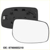 Right side mirror glass with black plastic backing plate and molded bracket for 2010-2015 toyota 4wd ute offroad