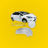 Right Side Rearview Mirror Cover Cap White for Toyota Prius (2010-2012)