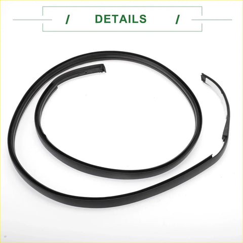 Right side black rubber weather stripping seal for toyota hilux sunroof trim 2016-2020 back side view