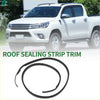 Black rubber right side roof sealing strip sunroof trim for toyota hilux 2016-2020 shown from back side