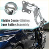 Silver metallic right slide door hinge roller assembly with sleek design for smooth operation on toyota sienna 2004-2010