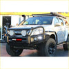 Black rockarmor brushbar with circular led lights rugged offroad front bumper for isuzu dmax 4wd ute 2012-2020