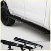 Black textured rockarmor brushbar side step bars with sleek durable finish for toyota hilux 2005+ 4wd ute offroad