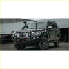 Black rock armor front bumper with integrated circular lights rugged offroad design for toyota prado 150 4wd ute