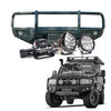 Black steel rockarmor gt hoopless bullbar with led lights and winch mount for 4wd ute offroad toyota 78 troopy