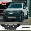 Black rockarmor steel front bumper full bar replacement for mitsubishi triton ute 4wd offroad use