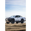 White mitsubishi mr triton with rockarmor gt steel hoopless bullbar combo pack featuring synthetic winch rope